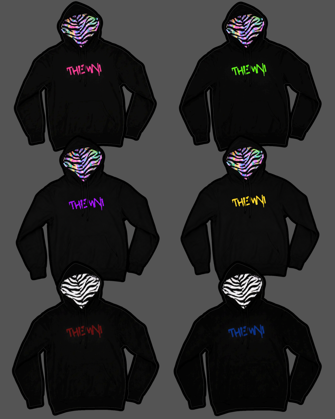 Zebra Reflective Logo Hoodies