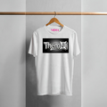 White short sleeve t-shirt black/white Aura