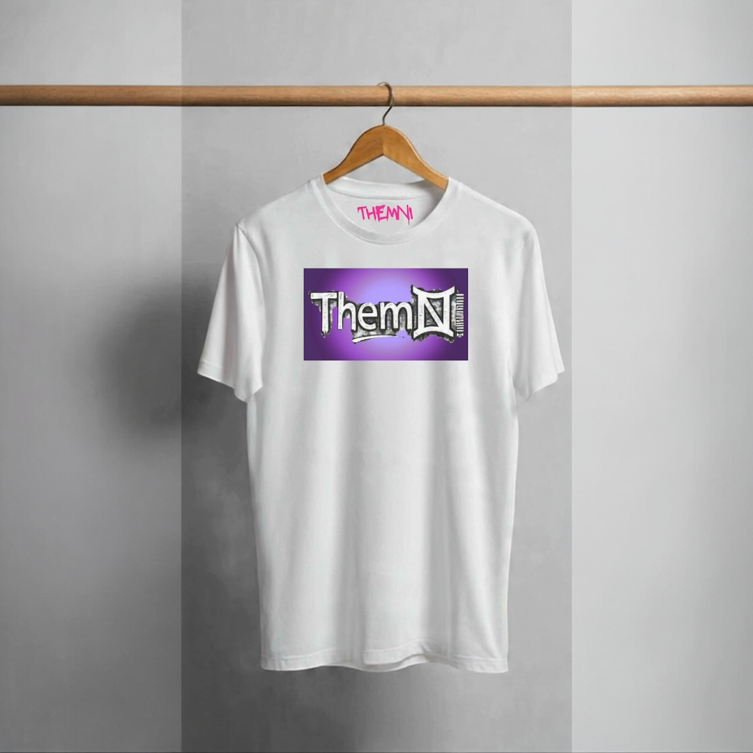 White short sleeve t-shirt violet Aura