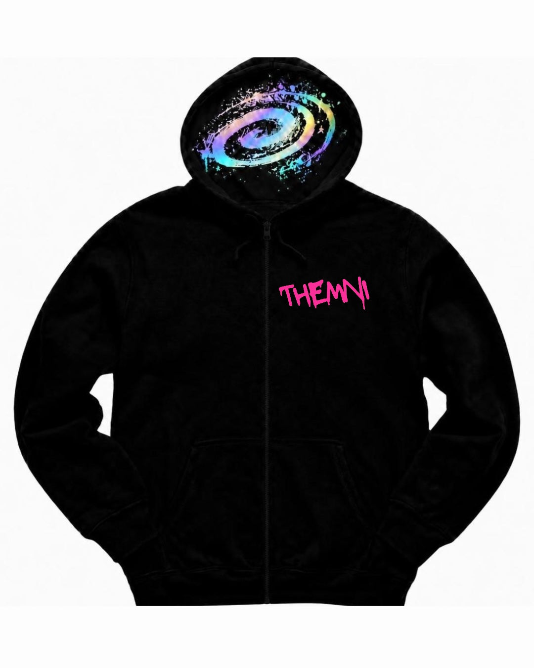 Black Universe Zip-up Hoodie Unisex Fit (Men’s Sizing)
