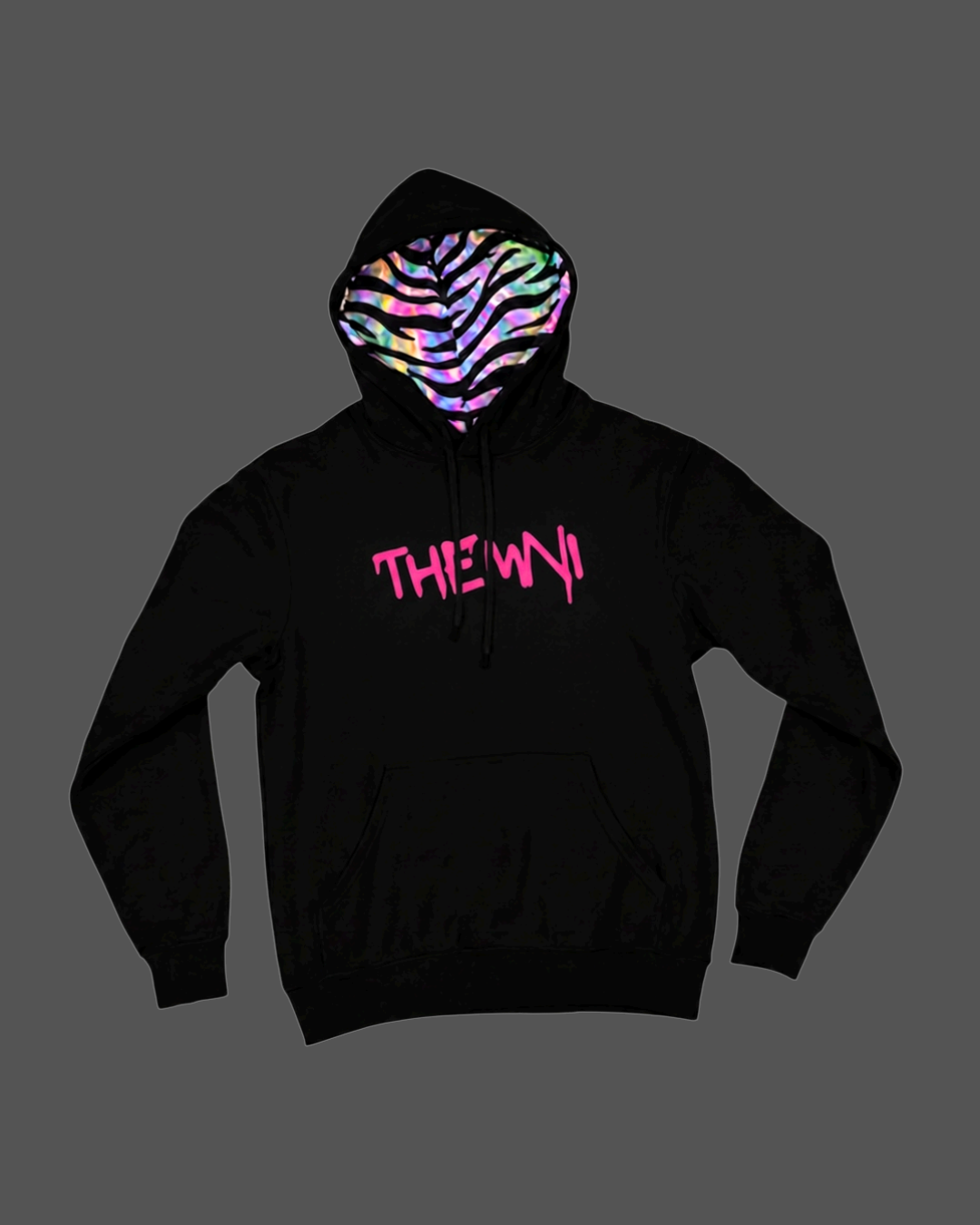 Black/Zebra Reflective Hood Pull-over Unisex Fit (Men’s Sizing)