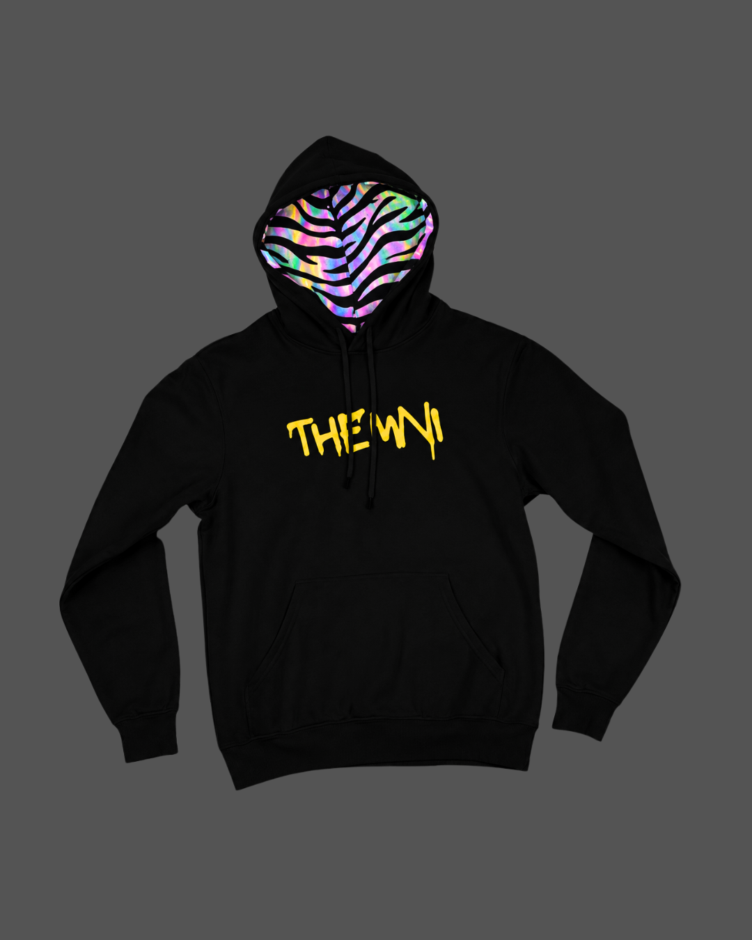 Black/Zebra Reflective Hood Pull-over Unisex Fit (Men’s Sizing)