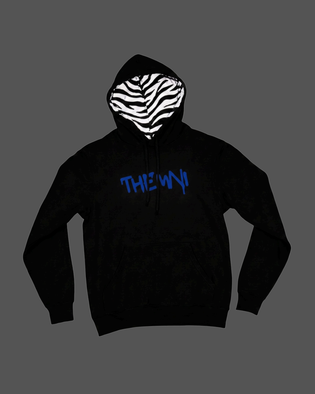 Black/Zebra Reflective Hood Pull-over Unisex Fit (Men’s Sizing)