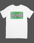 White short sleeve t-shirt green Aura