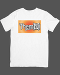 White short sleeve t-shirt orange Aura