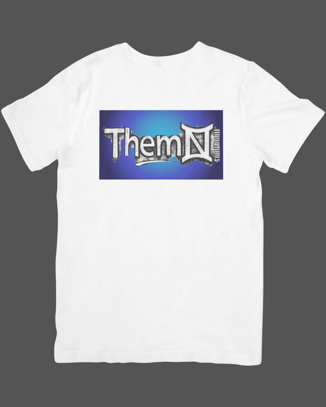 White short sleeve t-shirt indigo Aura