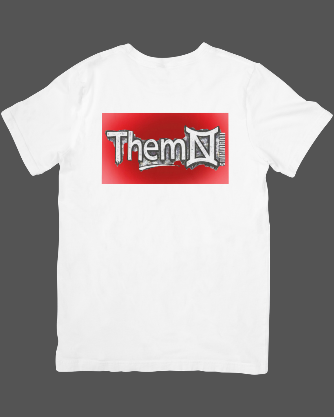 White short sleeve t-shirt red Aura