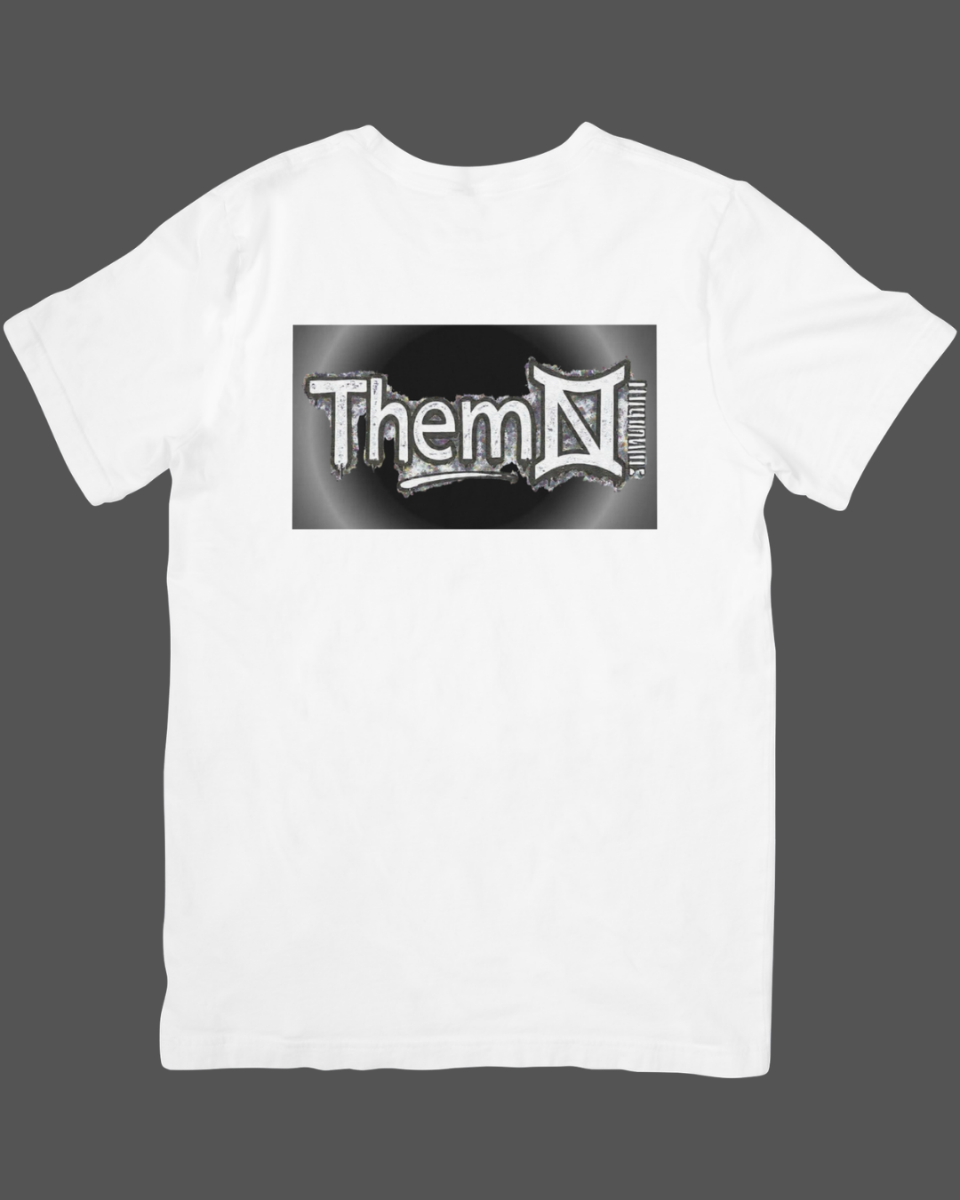 White short sleeve t-shirt black/white Aura