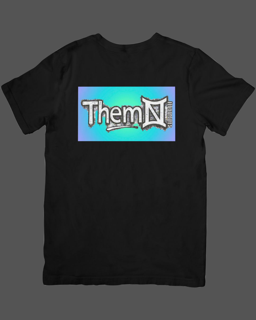 Black short sleeve turquoise Aura