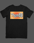 Black short sleeve t-shirt orange Aura